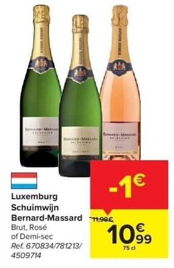 Carrefour Luxemburg schuimwijn bernard-massard aanbieding