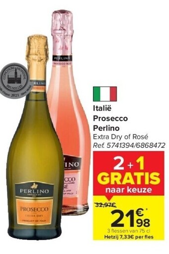 Carrefour Italië prosecco perlino aanbieding