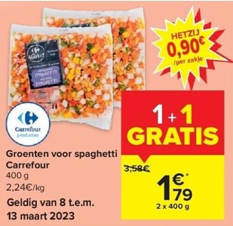Carrefour Groenten voor spaghetti carrefour 400 g aanbieding