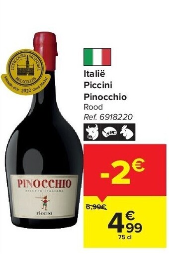 Carrefour Italië piccini pinocchio aanbieding