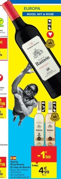 Carrefour Spanje rioja/rueda el viaje de ramón aanbieding