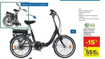 Carrefour Elektrische fi ets e1000 20” aanbieding