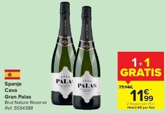 Carrefour Spanje cava gran palas aanbieding