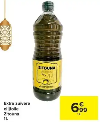 Carrefour Extra zuivere olijfolie zitouna 1 l aanbieding