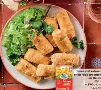 Carrefour Nems met kalkoen en bereide groenten isla délice 280 g aanbieding