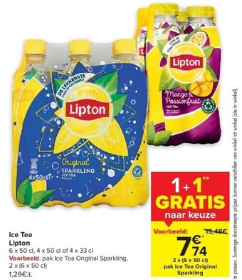 Carrefour Ice tea lipton aanbieding