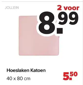 Hoeslaken Katoen 40x80cm