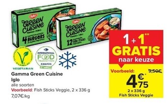 Carrefour Gamma green cuisine iglo aanbieding