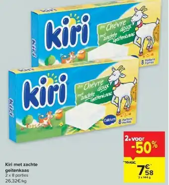 Carrefour Kiri met zachte geitenkaas aanbieding