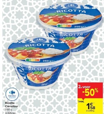 Carrefour Ricotta carrefour 250 g aanbieding