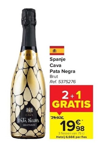 Carrefour Spanje cava pata negra aanbieding