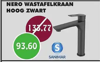 Bouwcenter Frans Vlaeminck Nero wastafelkraan hoog zwart aanbieding