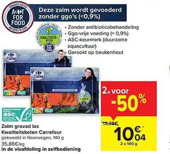 Carrefour Zalm gravad lax aanbieding