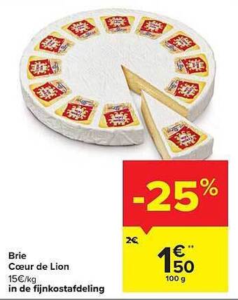 Carrefour Brie cœur de lion aanbieding