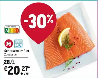 Delhaize Schotse Zalmfilet aanbieding