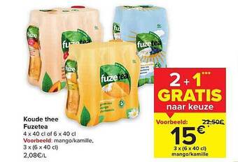 Carrefour Koude thee fuzetea aanbieding