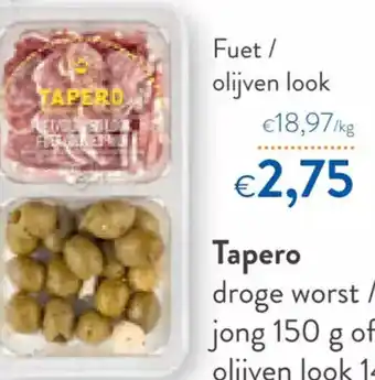 OKay Tapero fuet / olijven look 145g aanbieding