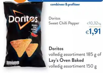OKay Doritos sweet chilli pepper 185g aanbieding