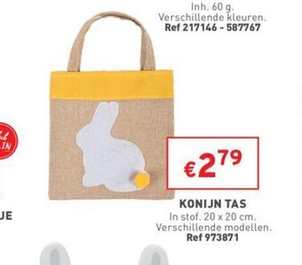 Trafic Konijn tas 20 x 20 cm aanbieding
