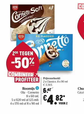 Delhaize Roomijs 1 L aanbieding