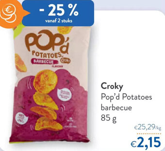 OKay Croky pop'd potatoes barbecue 85g aanbieding