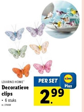 Lidl Decoratieve clips aanbieding