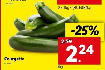 Lidl Courgette aanbieding