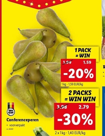 Lidl Conferenceperen aanbieding