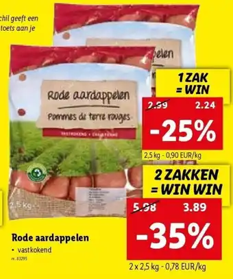 Lidl Rode aardappelen aanbieding
