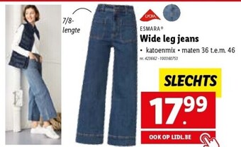 Lidl Wide leg jeans aanbieding