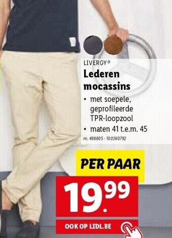 Lidl Lederen mocassins aanbieding