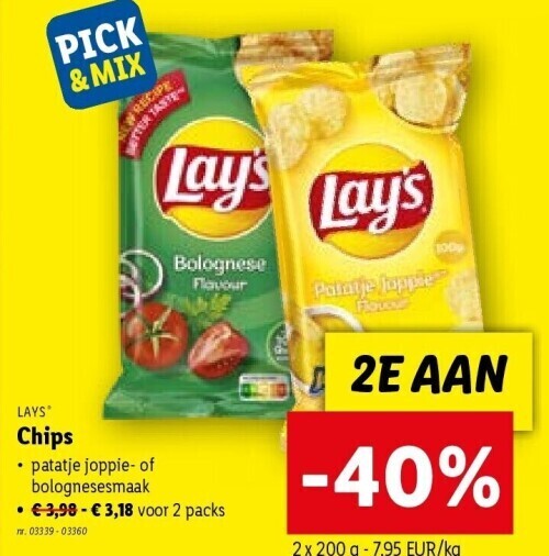 Chips promotie bij Lidl