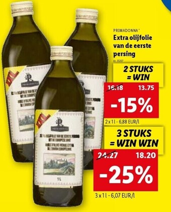 Lidl Extra olijfolie van de eerste persing aanbieding