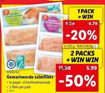 Gemarineerde zalmfilets