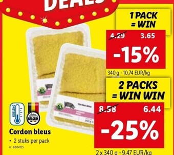 Lidl Cordon bleus aanbieding