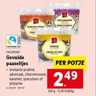 Lidl Gevulde paaseitjes aanbieding