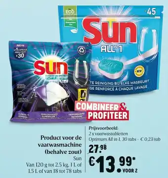 Delhaize Product Voor De Vaatwasmachine (Behalve Zout) per tab aanbieding