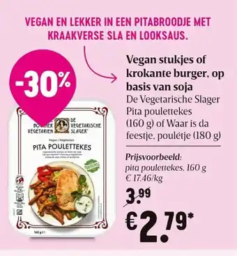 Delhaize Vegan Stukjes of Krokante Burger, Op Basis Van Soja 1 kg aanbieding