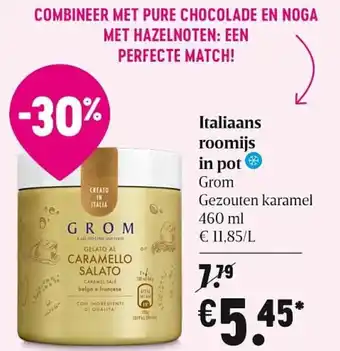 Delhaize Italiaans Roomijs In Pot 1 L aanbieding