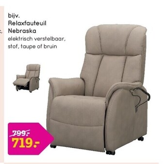 Leen Bakker Relaxfauteuil nebraska aanbieding