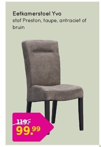 Leen Bakker Eetkamerstoel yvo aanbieding