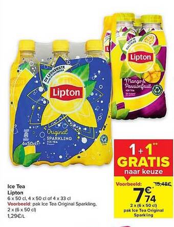 Carrefour Ice tea lipton aanbieding
