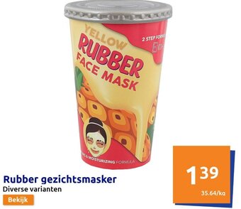 Action Rubber Gezichtsmasker aanbieding