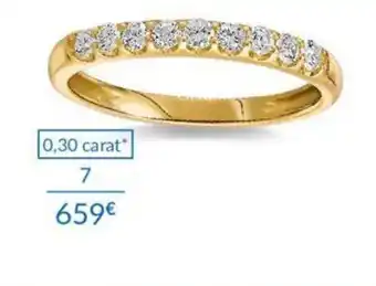 Demi-Alliance or 750 Millièmes et Diamants 0.30 Carat - 1.95g 206643