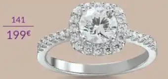 Auchan Bague or Blanc 375 Millièmes et Oxydes de Zirconium 2.46g 581381 aanbieding