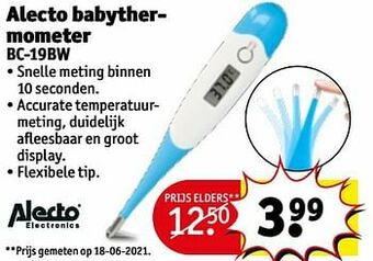 Kruidvat Alecto babythermometer bc-19bw aanbieding