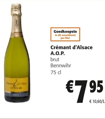 Cremant d'Alsace A.O.P. brut Bennwihr 75CL