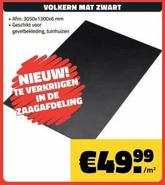 Bouwcenter Frans Vlaeminck Volkern mat zwart aanbieding