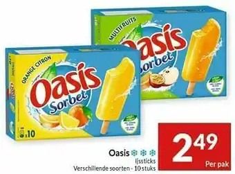 Intermarché Oasis ijssticks aanbieding