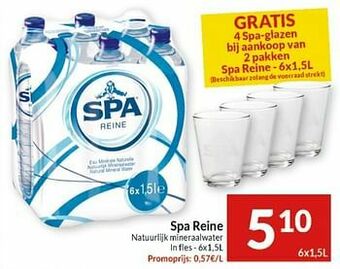 Intermarché Spa reine natuurlijk mineraalwater aanbieding